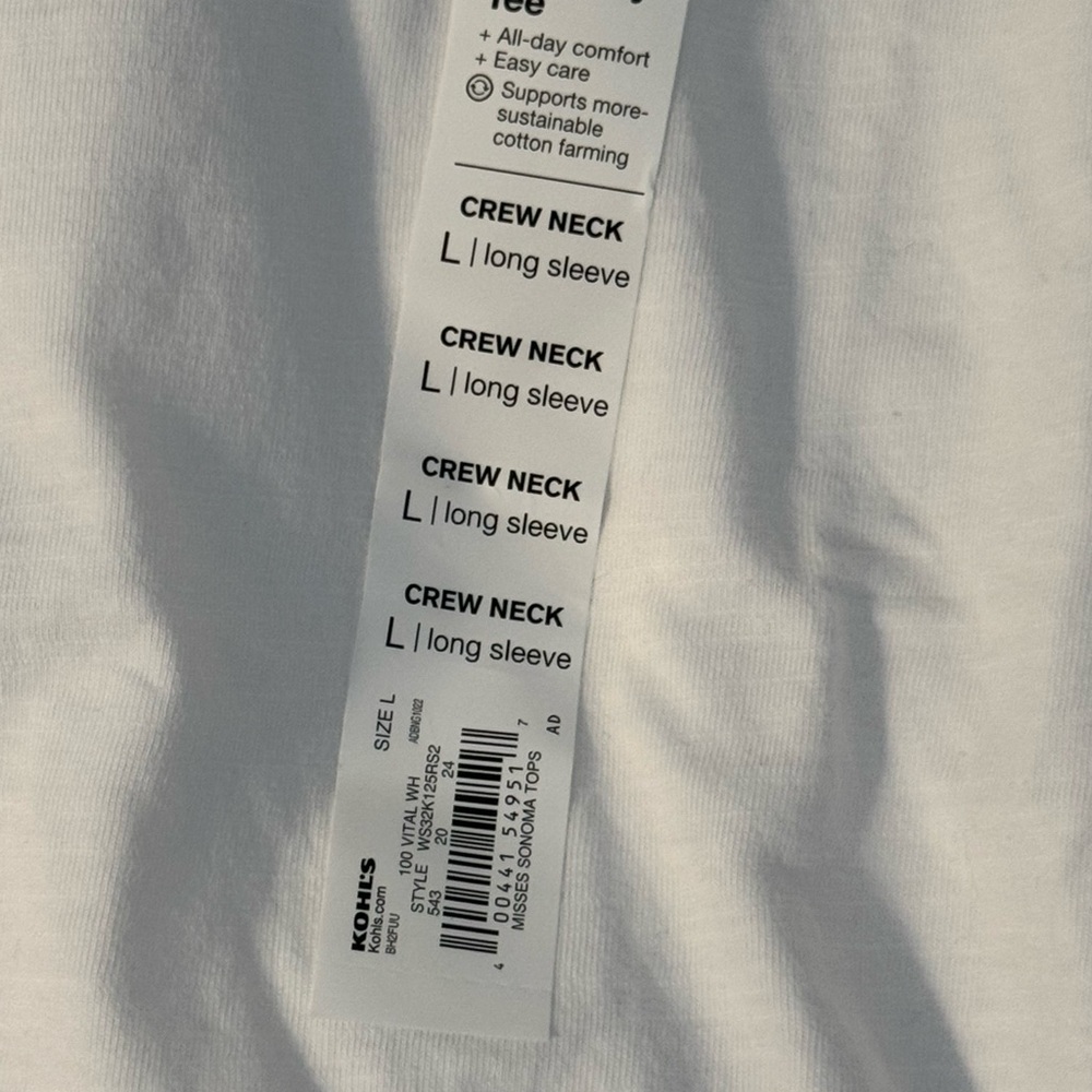 2 Sonoma White Long Sleeve Shirts - Picture 2 of 3